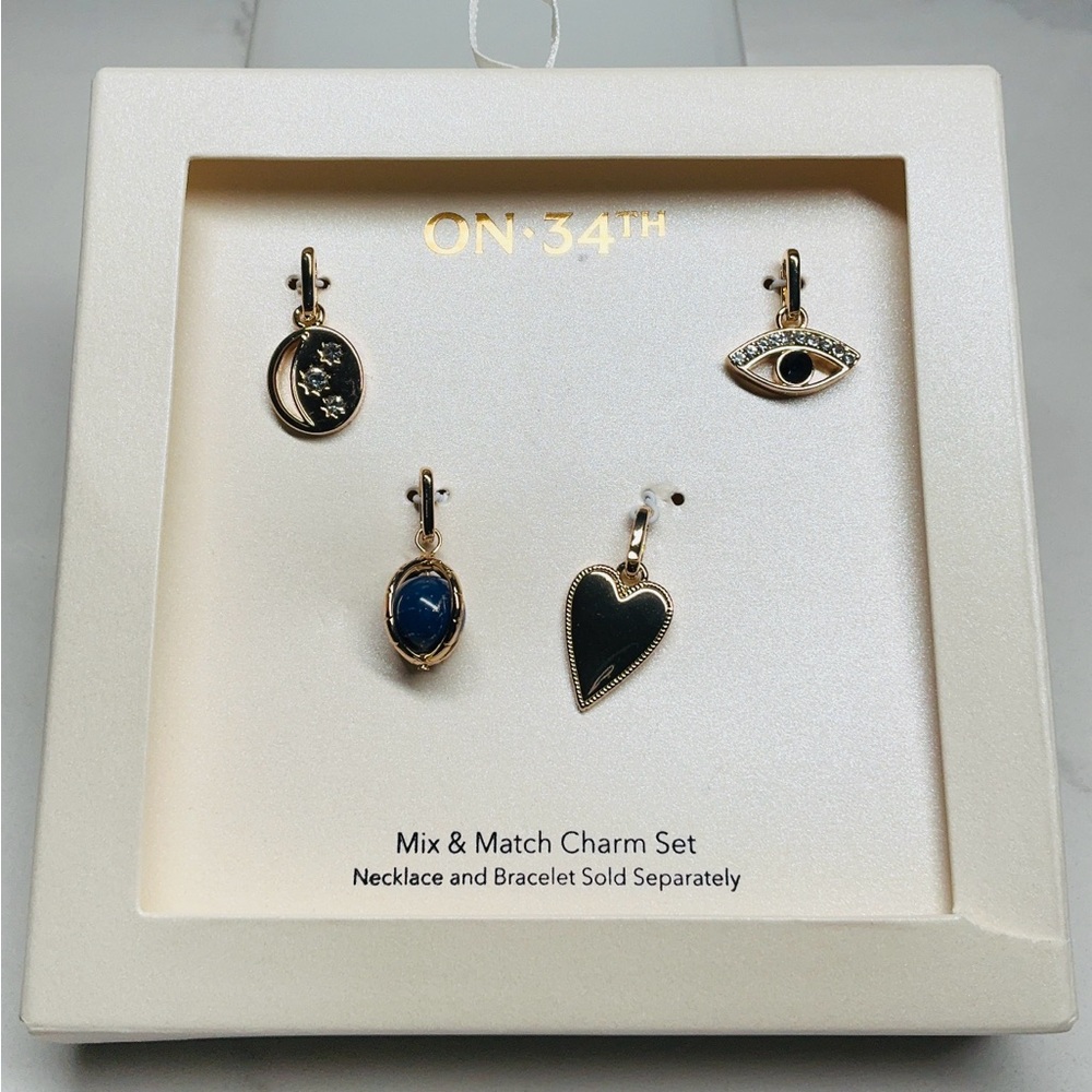 Mix & Match Gold and Blue Charm New ON 34th New Set